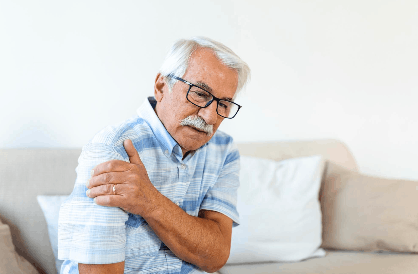 elderly with frozen shoulder